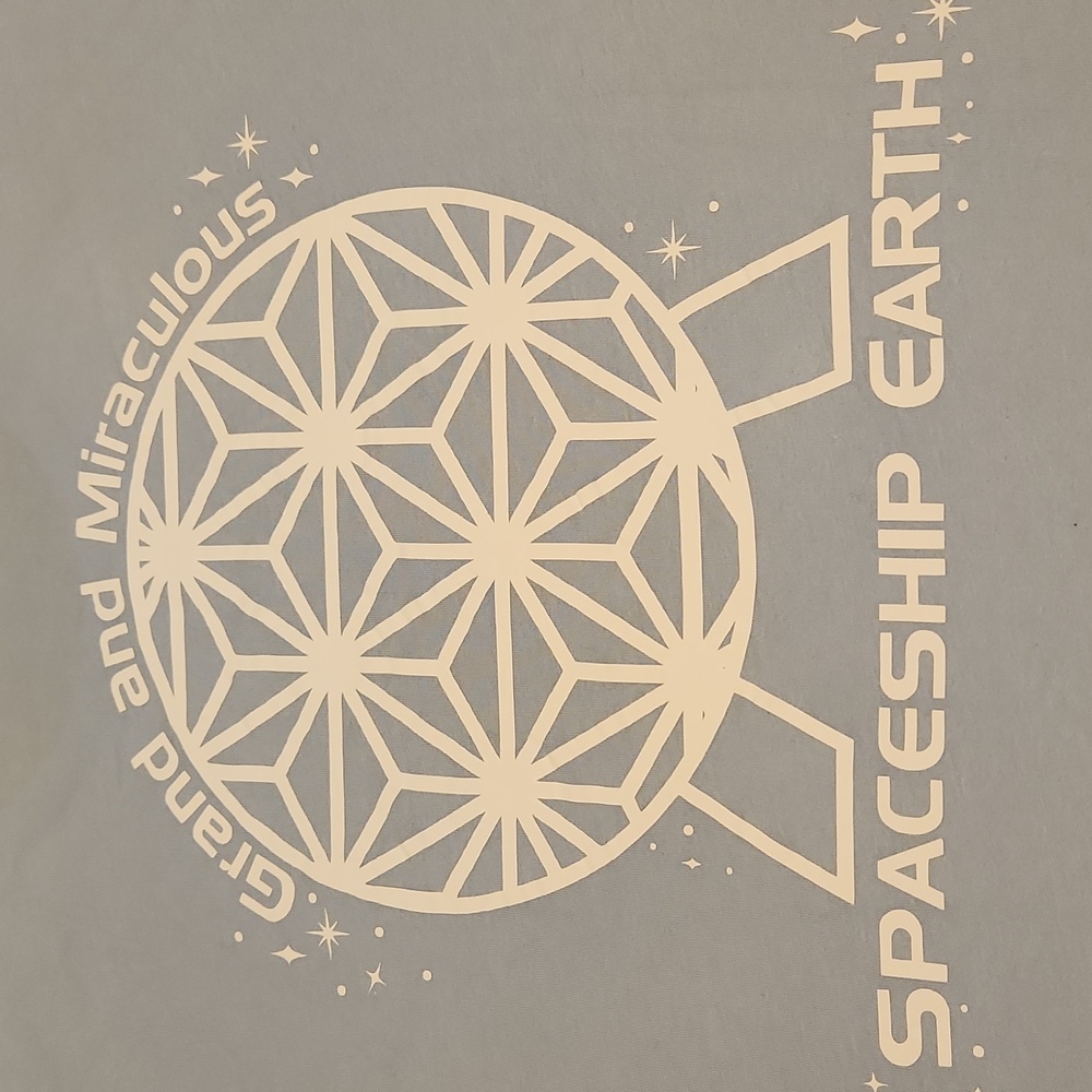 Custom "Spaceship Earth" short-sleeve t-shirt, light blue, 3X